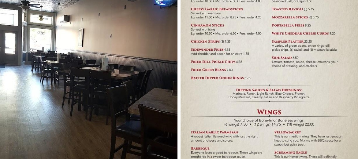 Muddy MO Pizzaria Menu